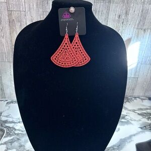 Paparazzi Intricate Red Earrings